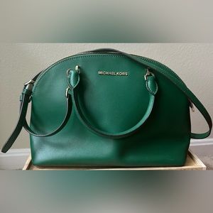 Michael Kors dome satchel in jewel green